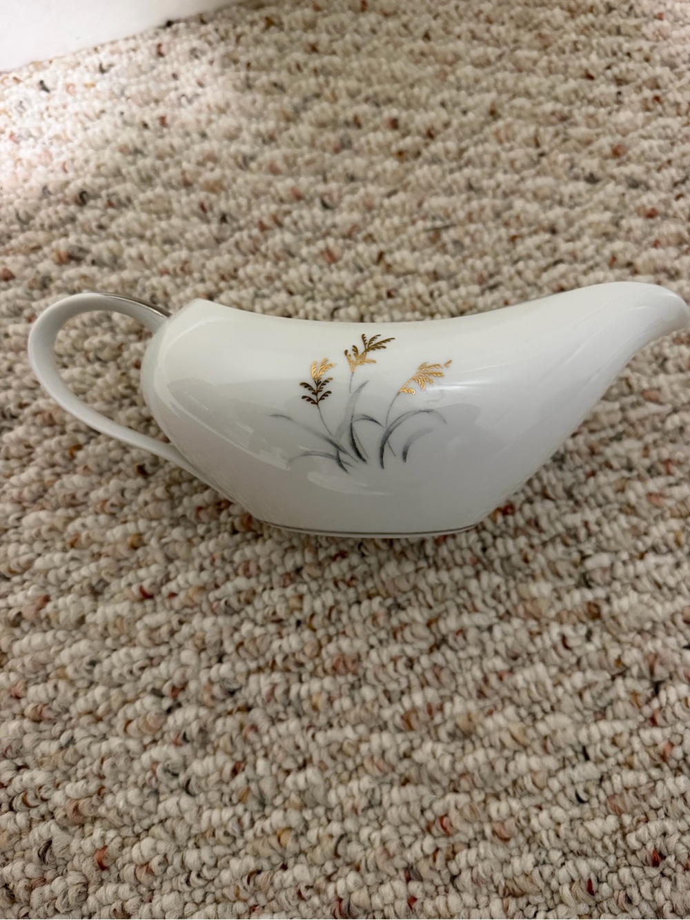 Vintage White Porcelain Gravy Boat